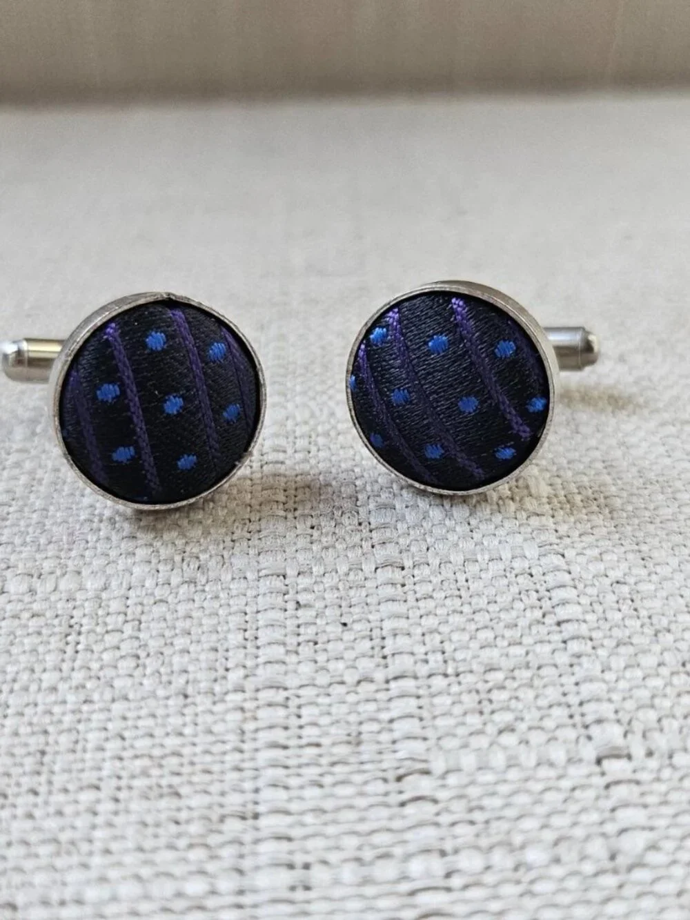 Blue Tone Cufflinks Men Fashion Jewelry Dress Shirt Cuff Links Stud Unbranded